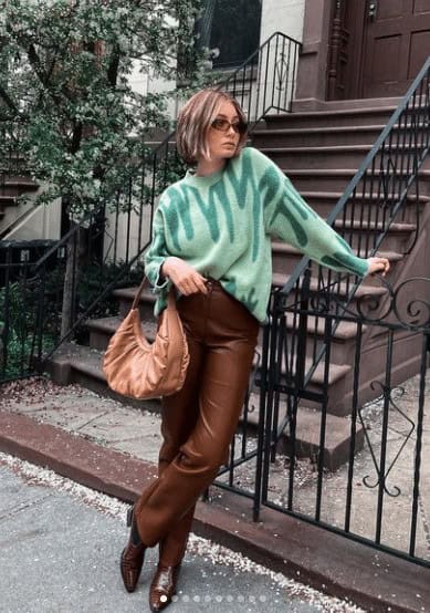 2- With Brown Leather Pants