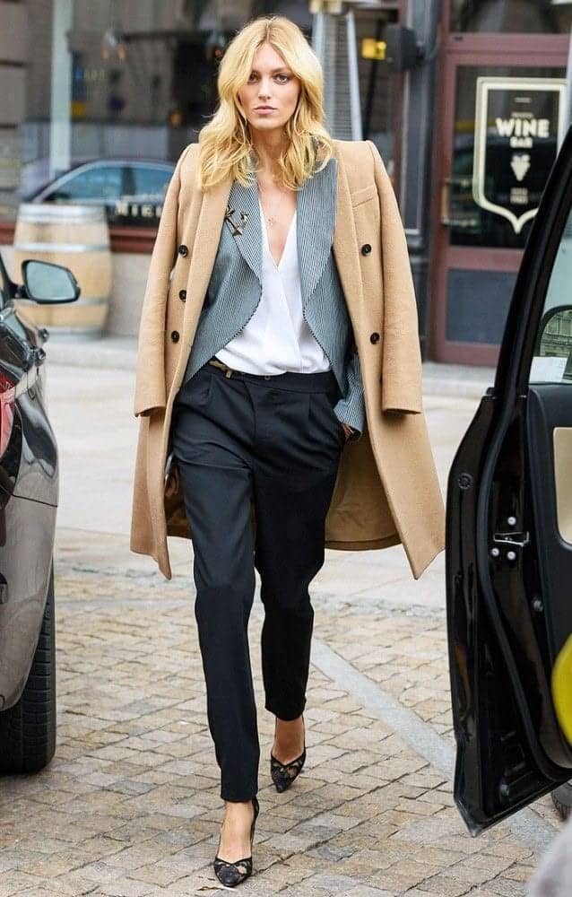 #10- Layering with Camel Coats