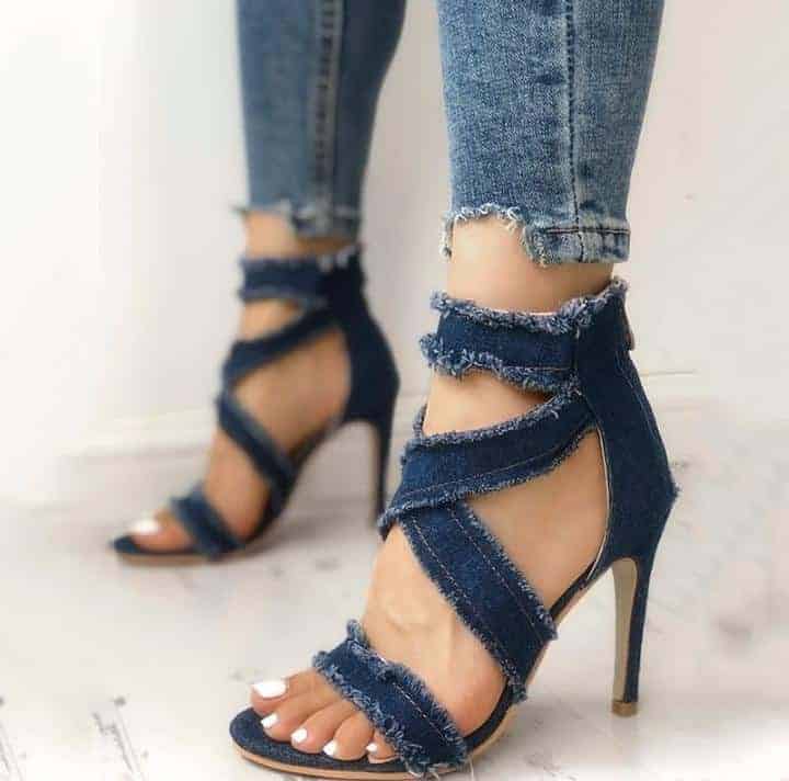 ↓ 22. Denim Heels