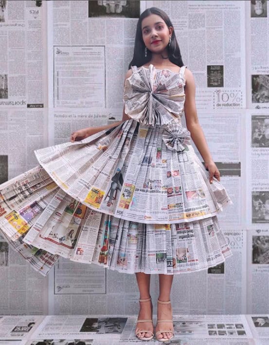 1 – Flower Newspaper Dress