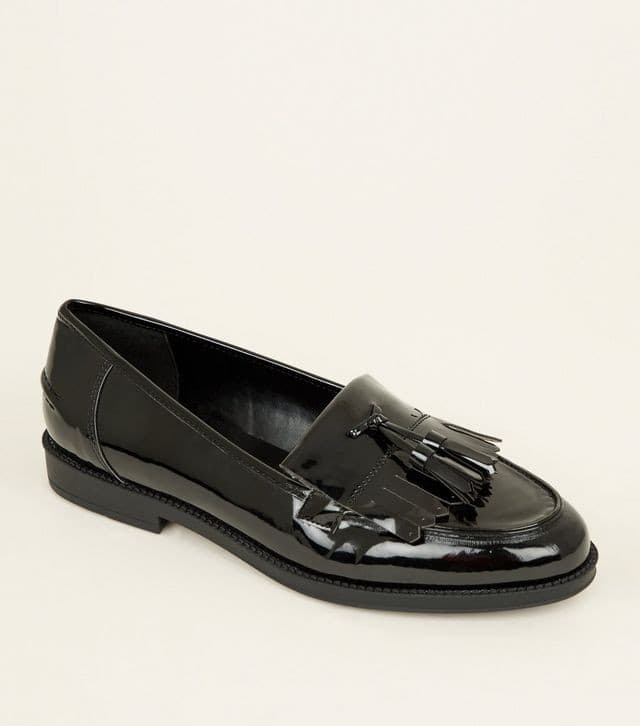 ↓ 2 – Black Loafer Shoes With Black Dress