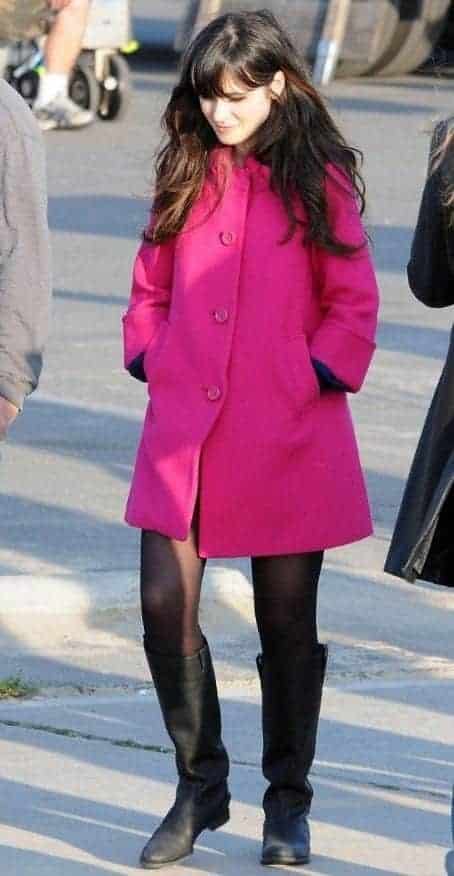 ↓ 5. Opt for a fuchsia, magenta, or pink coat