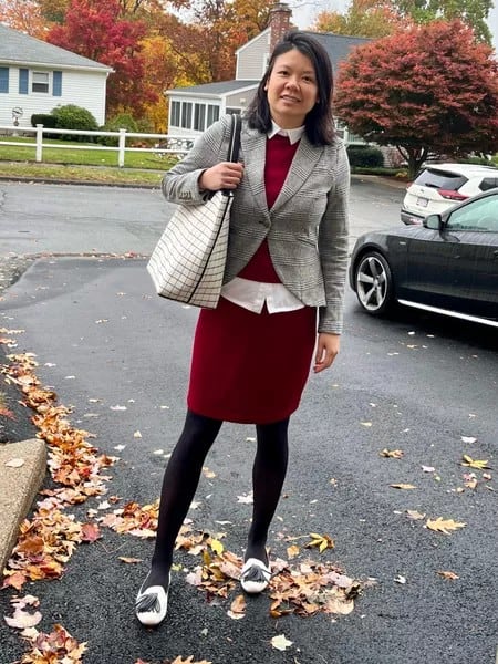 1 – Preppy Winter Outfit for College