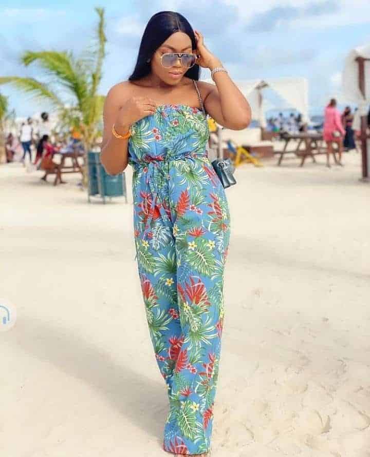 17 – Off-Shoulder Floral Printed Jumpsuit