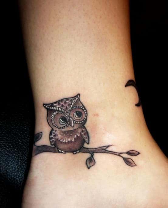 ↓ 11 – Baby Owl Tattoo Meaning