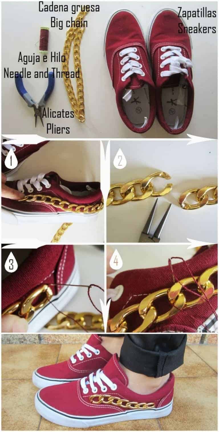 #9 – Chain Sneakers DIY Art