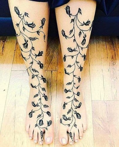 ↓ 1 – Full Leg Henna