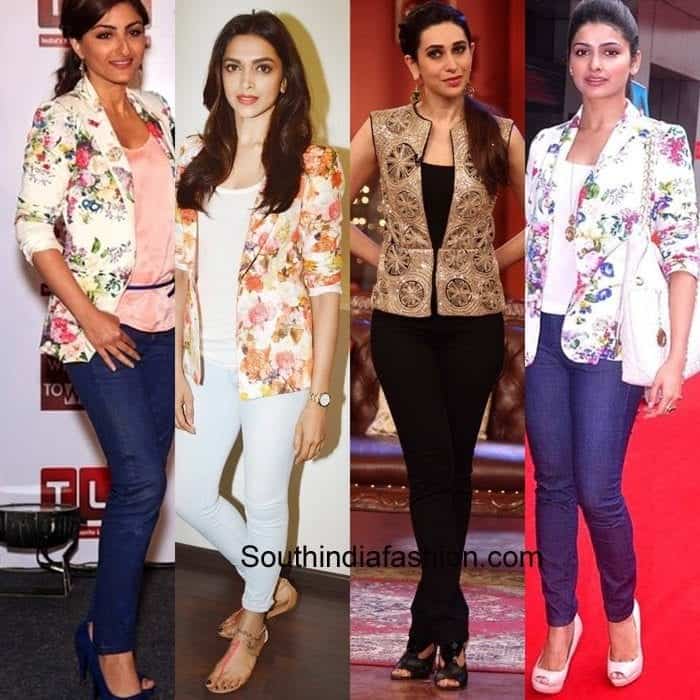 #4- BollyWood Actresses in Floral Uppers