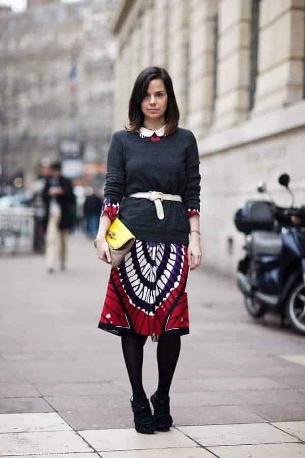 ↓ 11 – Style up with Peter Pan Collar Kitenge Dress for Work