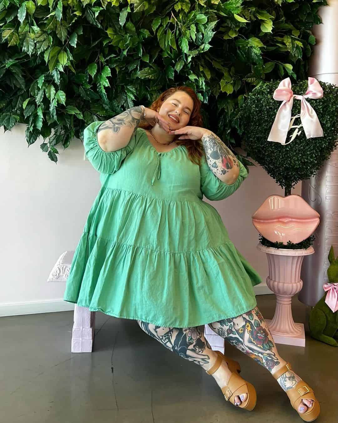 25 – Go for a Casual Dress with Tess Holliday on a Christmas Vacation