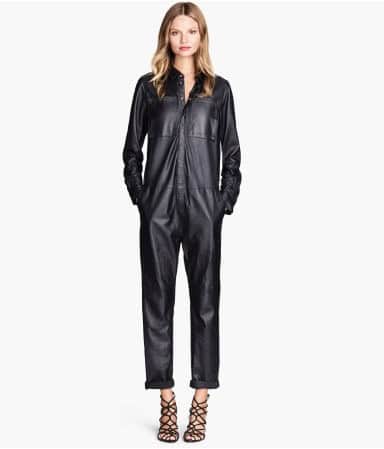 ↓ 16 – Sporty Leather Jumpsuit with Nike Shoes