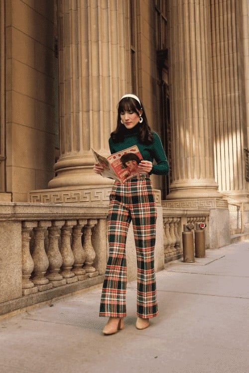 8 – Flared Plaid Pants are a Win-Win