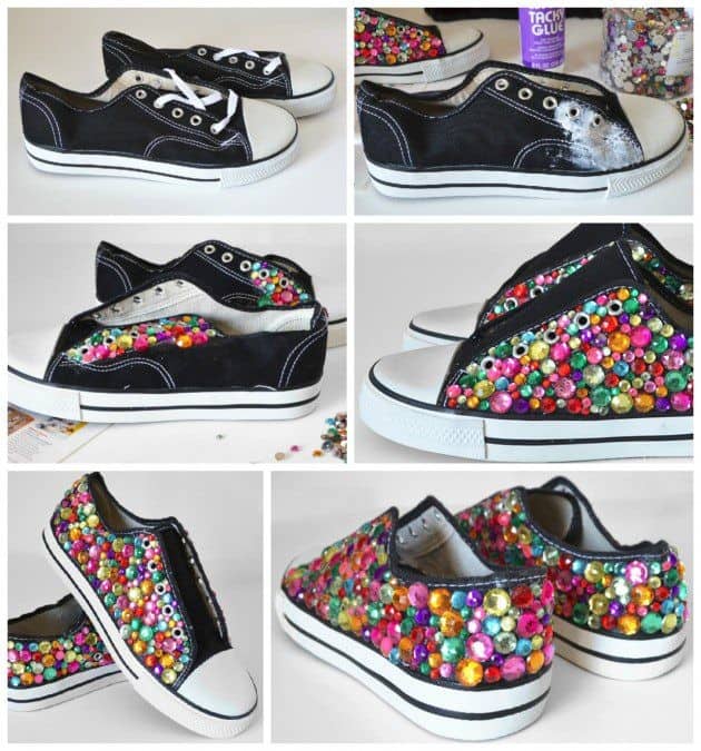 #12 – Rhinestone Embellished Sneakers