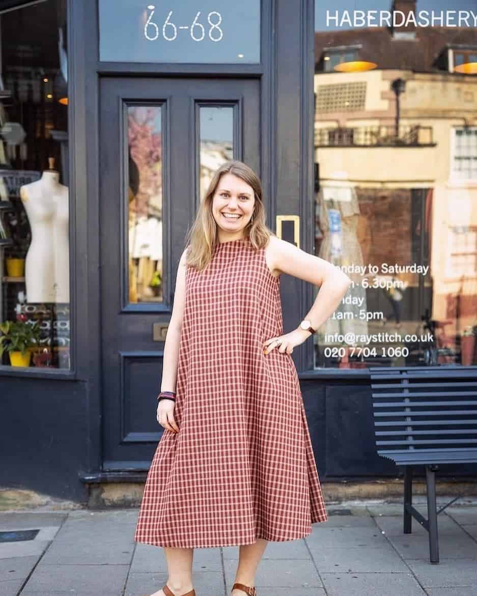 5 – Checkered Trapeze Dress