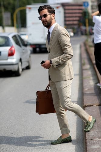 17 – With Beige Colored Suit