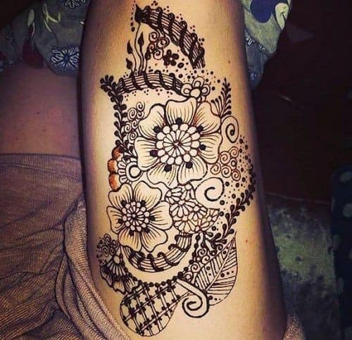 ↓ 1 – Full Leg Henna