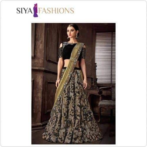 ↓ 3 – Heavy Saree In Lehenga Style