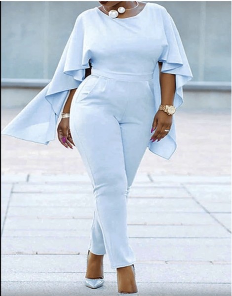 4 – Plus Size Jumpsuit With Matching Pointed Toe Heels