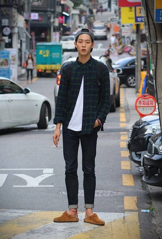 ↓ 8. Classic Look with Flannel Shirt