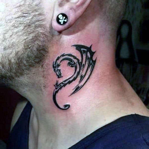 3 – Dragon Tattoo Designs for Neck