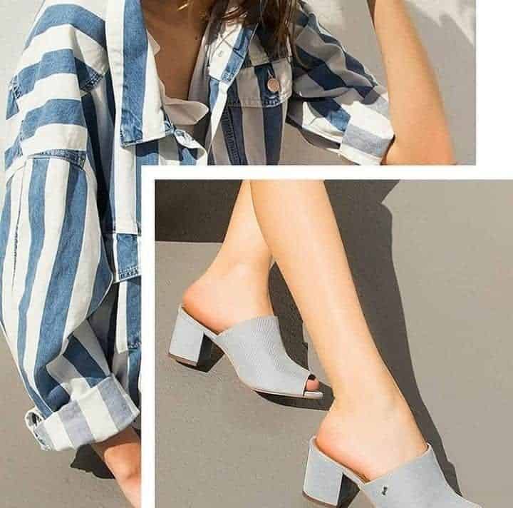 16 – Button-Up Striped Shirt For Denim Shoes