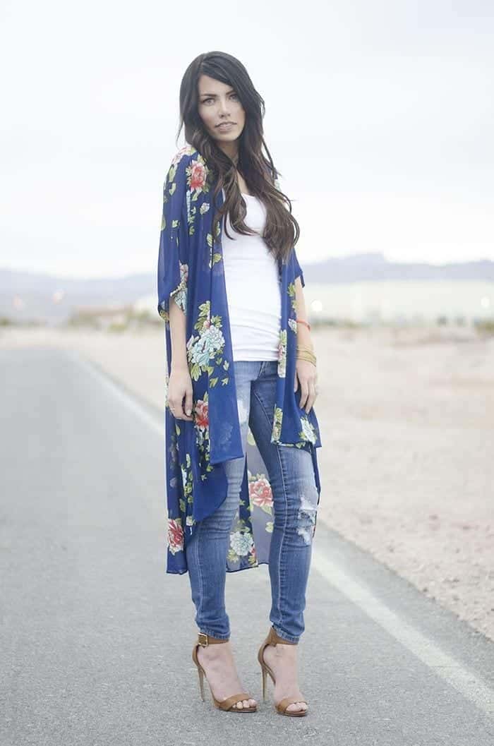 #13 – Long Floral Kimono