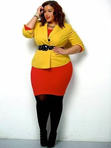 #01. Plus size Belt Dress