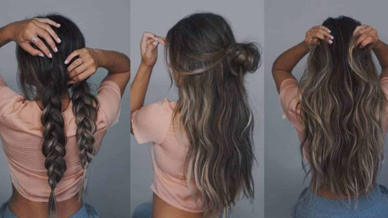 ↓ 30 – Hairstyle with Hair Extensions