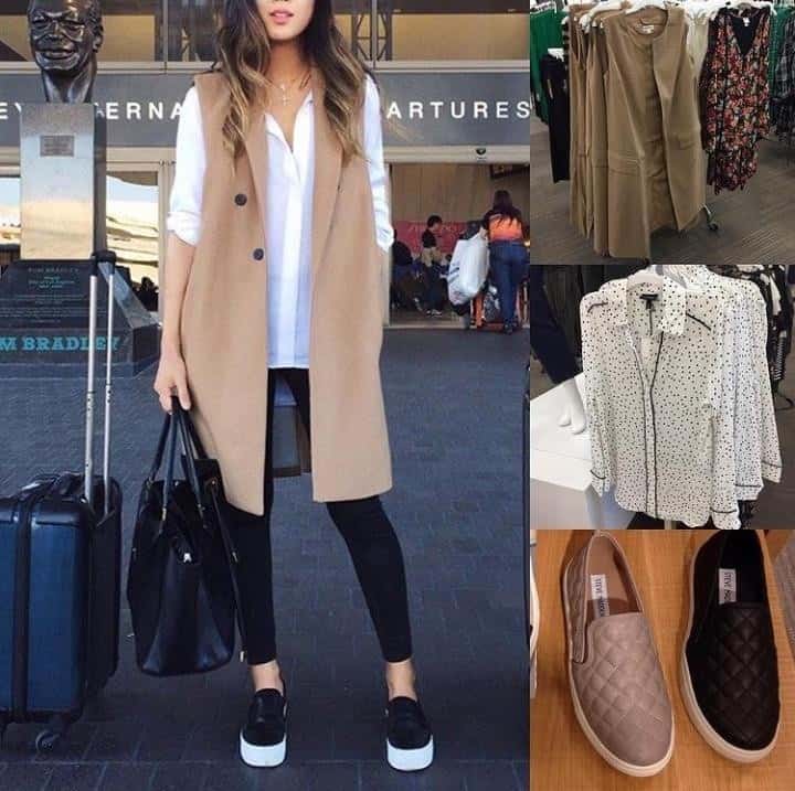 15 – Leggings And A White Shirt For The Airport