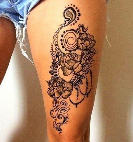 ↓ 1 – Full Leg Henna