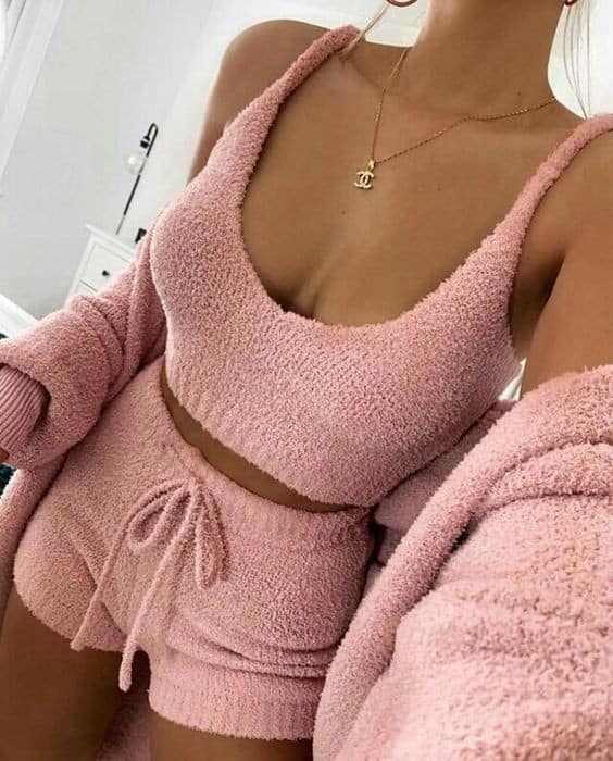 14 – Pink Knitted Set