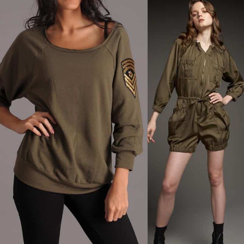 21 – Sweatshirt And Jumpsuit Shorts With Military Rank Insignia