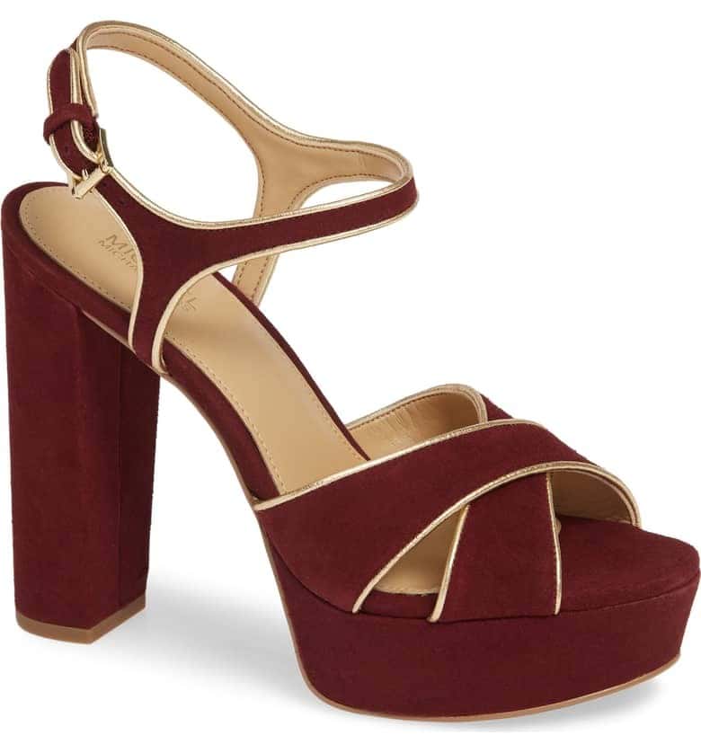 ↓ 8. Deep Red Platform Heels