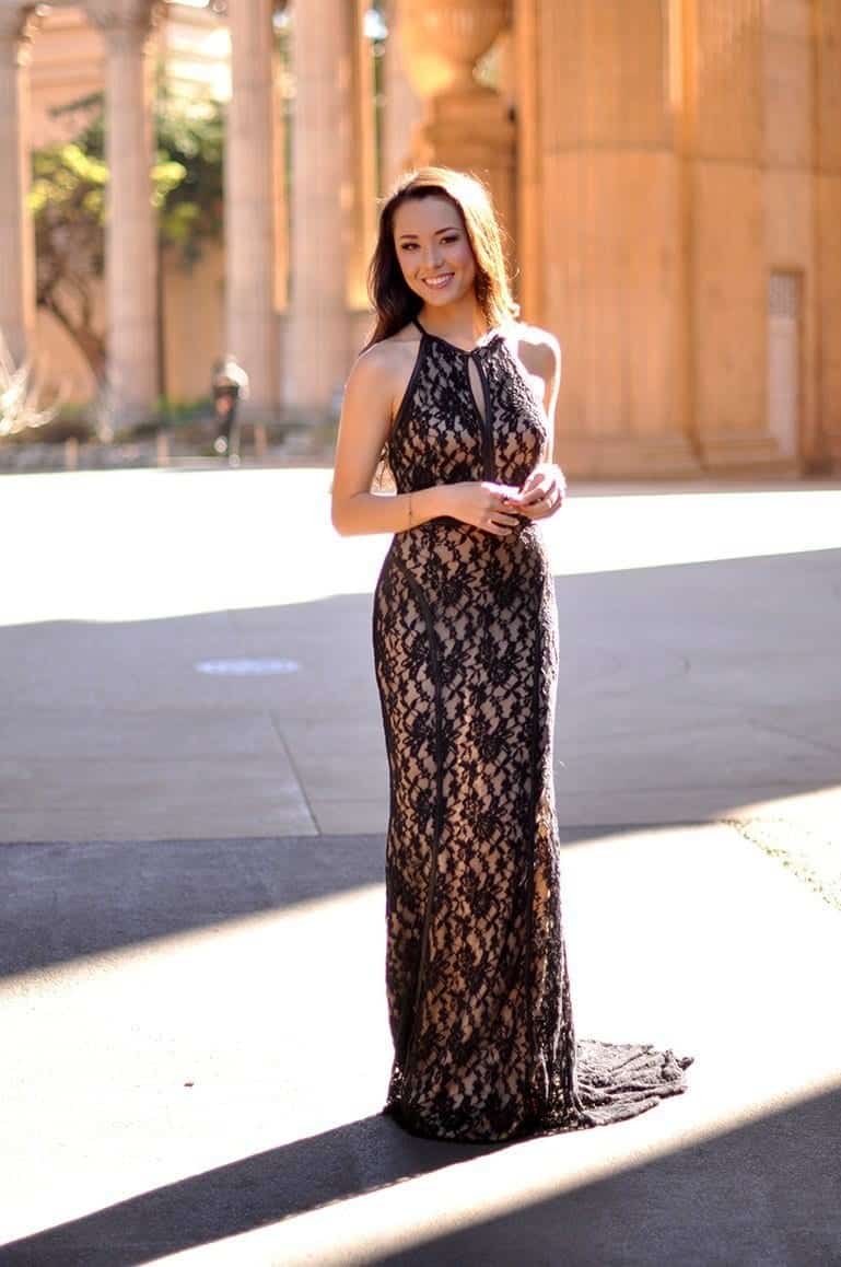 1 – Black Lace Maxi Dress