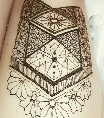 ↓ 1 – Full Leg Henna