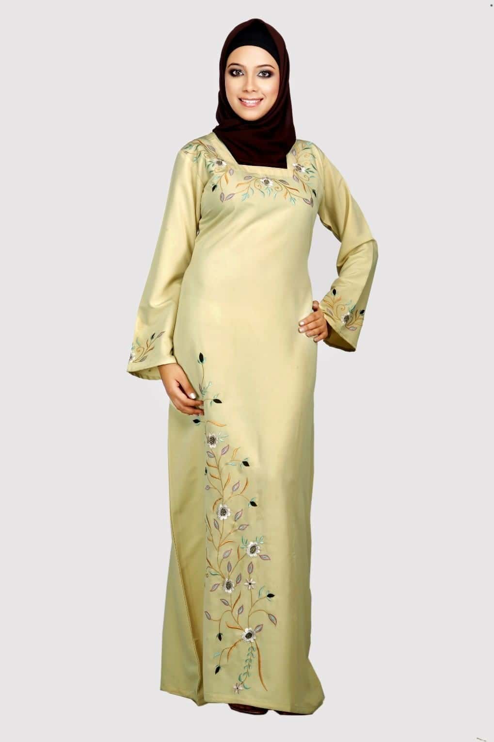 #15. Simple Cut Embroided Gown