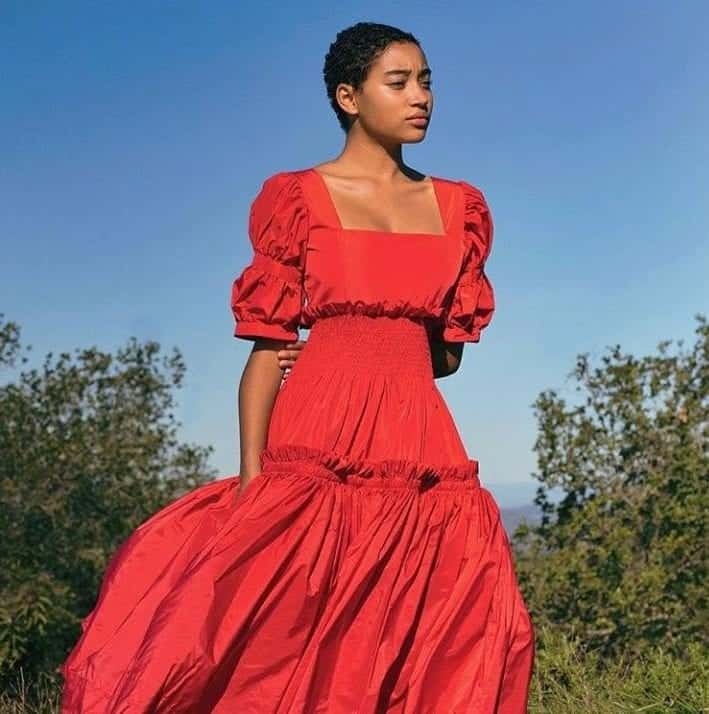 ↓ 15. Stunning Red Dress for Black Teens