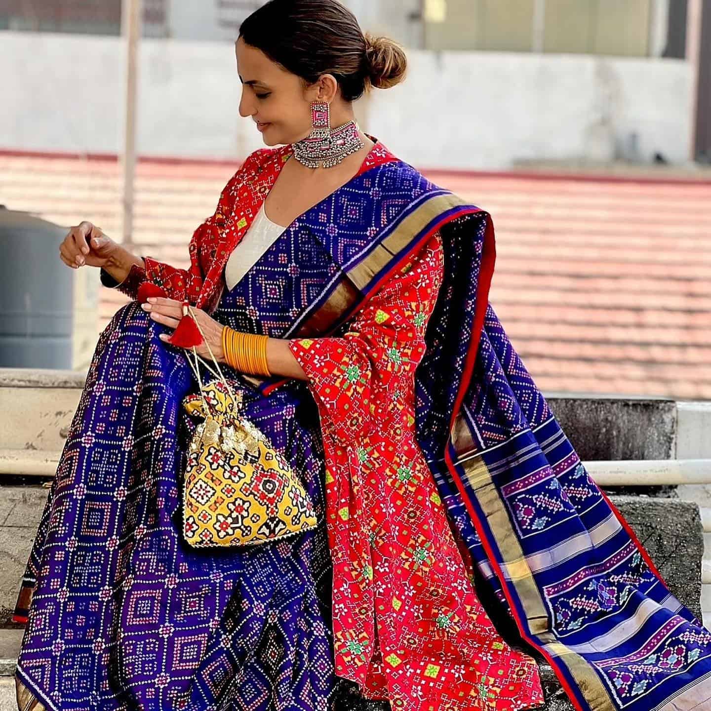 Printed Saree with Patola Jacket