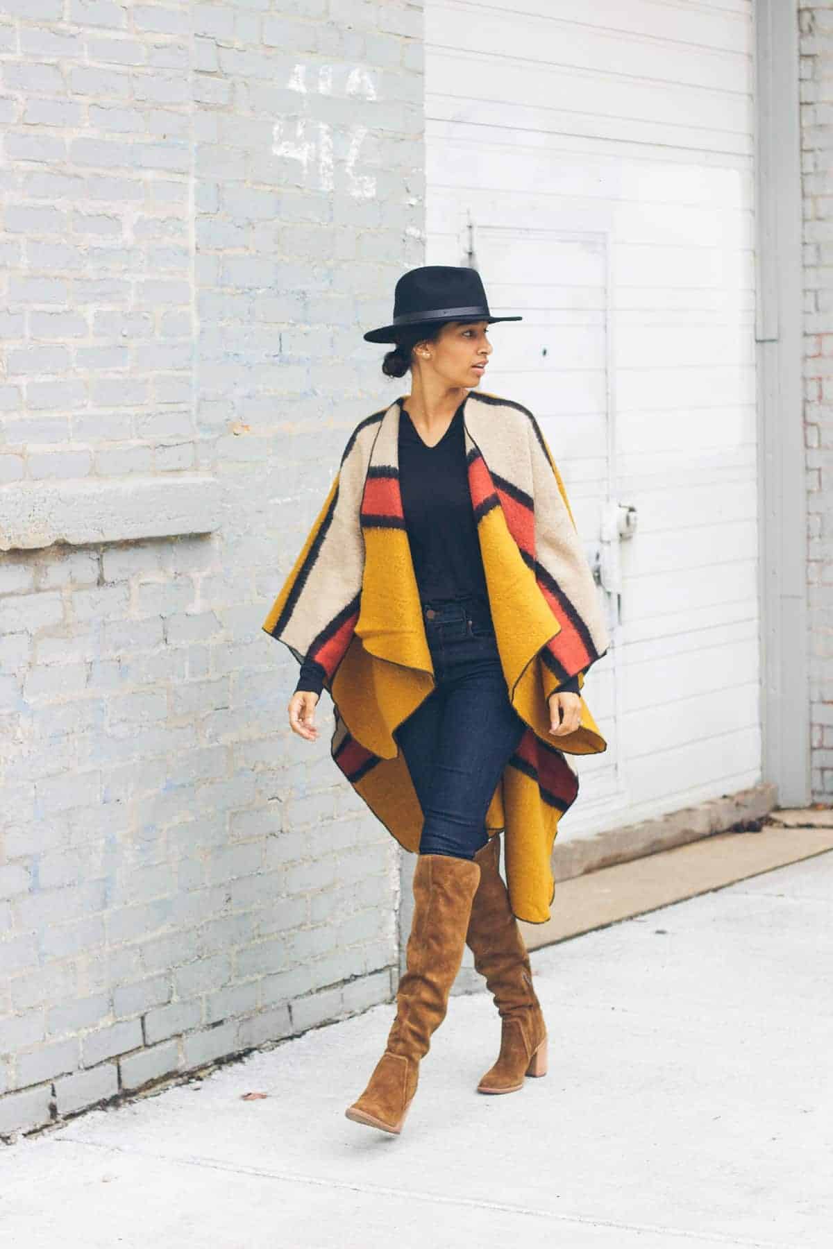 11 – Slay a Blanket Scarf as a Poncho for the Fall