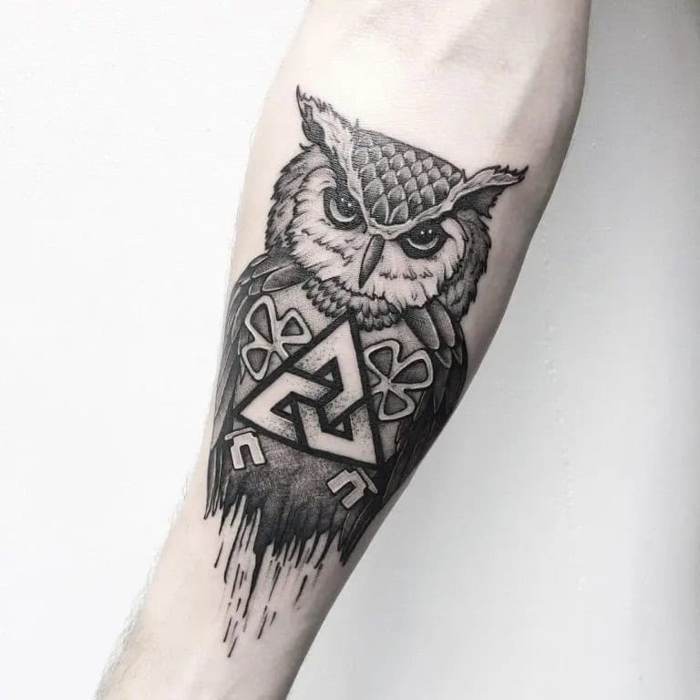 ↓ 9 – Celtic Owl Designs Tattoo