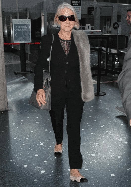 ↓ 5. Helen Mirren Travel Style