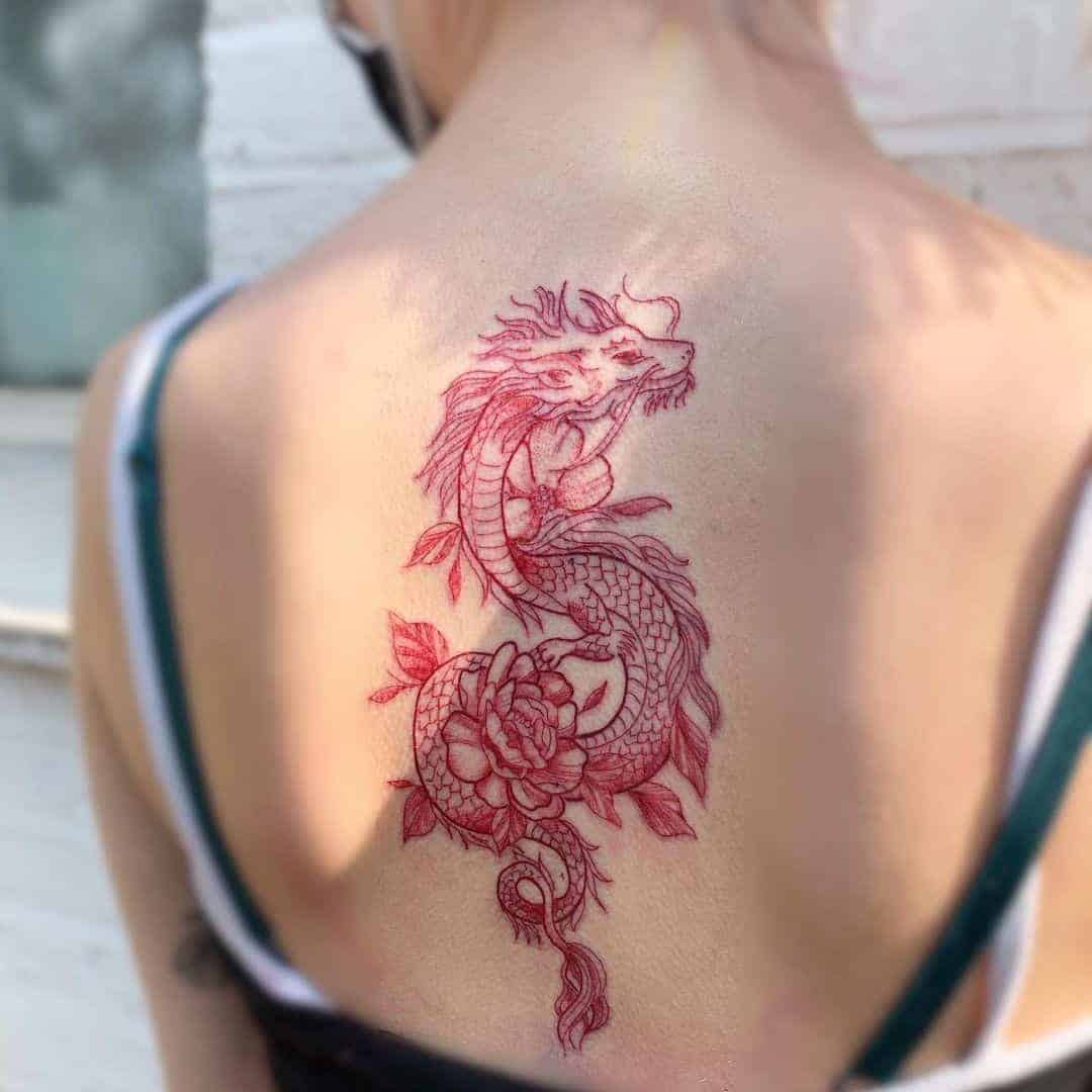 1 – Red Dragon Tattoo Ideas for Teenagers