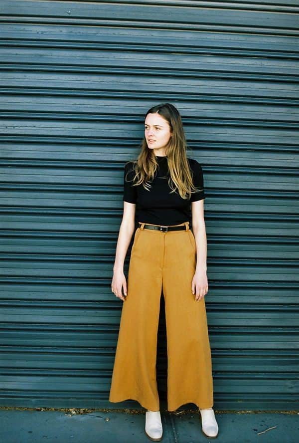 9 – Wide Trousers With Black Shirt