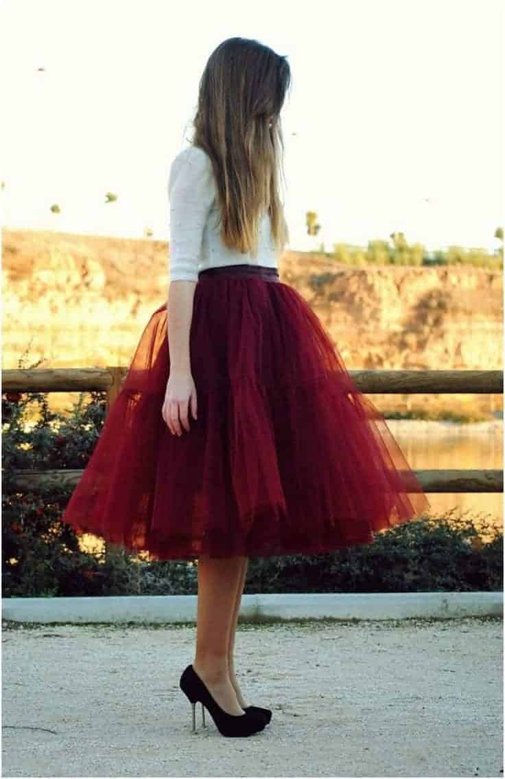 Tulle Skirt With Simple Top