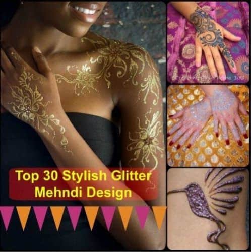 Stunning Glittery Henna Patterns