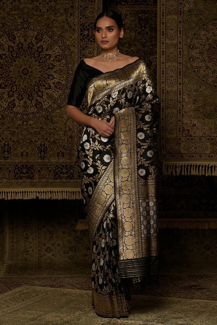 Black Banarasi Saree