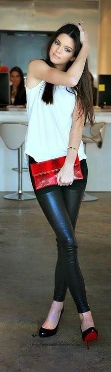 #16 – Edgy Look in Leather Pants