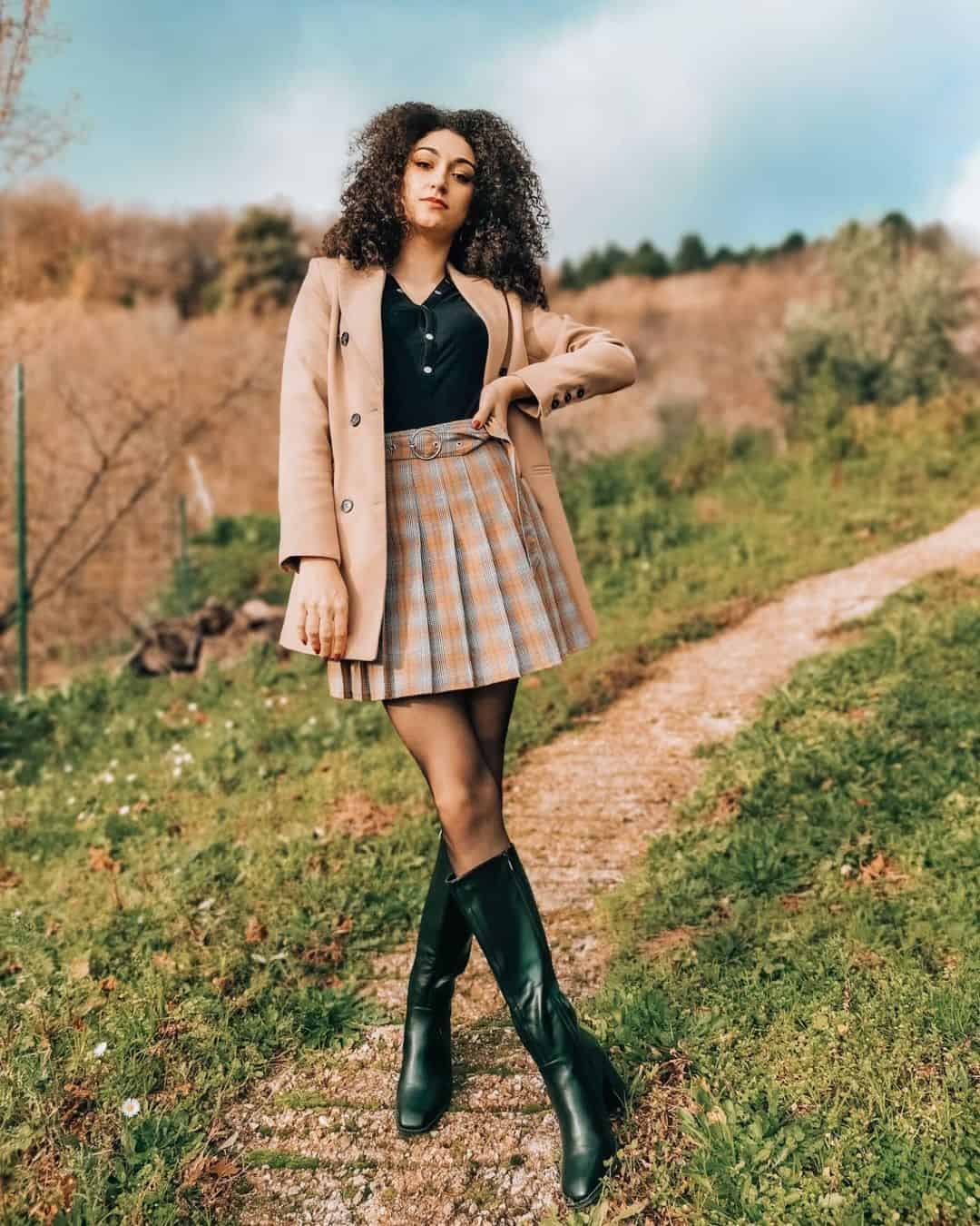 13 – Opt for a Belted Tartan Skater Skirt for a Unique Look