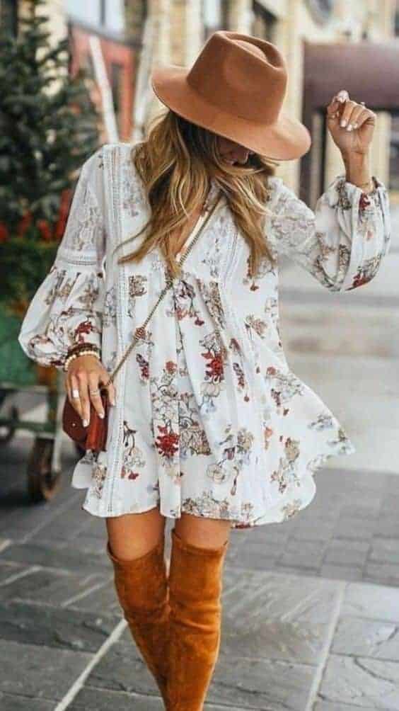 59 – Thigh High Boots With White Short Dress