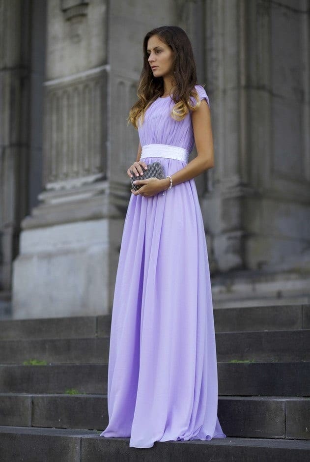 11 – Lavender Chiffon Dress For Bridesmaids